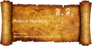Makra Harald névjegykártya
